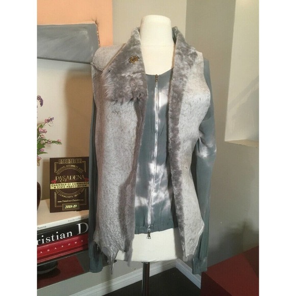 The People of the Labyrinths shearling and Silk Eagle Jacket - Picture 1 of 13